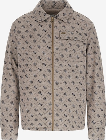 GUESS - Chaqueta de entretiempo '4G' en marrón: frente