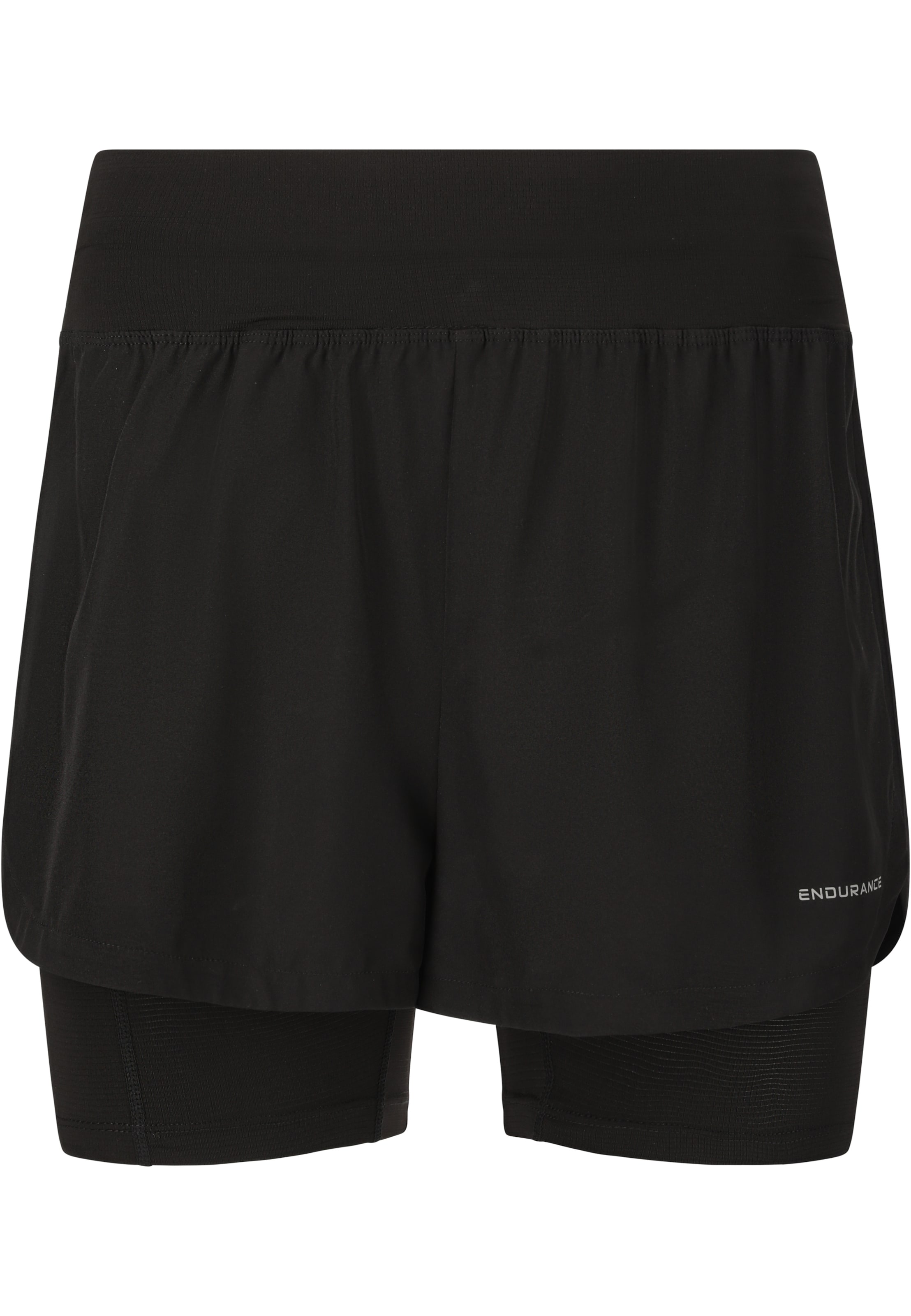 ENDURANCE Regular Shorts 'Less' in Schwarz: Vorderseite