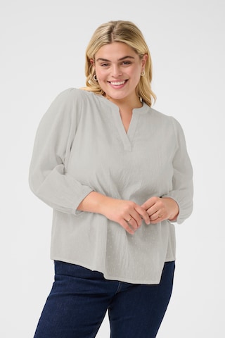 KAFFE CURVE Bluse 'KCSilla' in Grau: Vorderseite