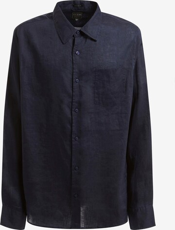 GUESS Button Up Shirt in Blue: front