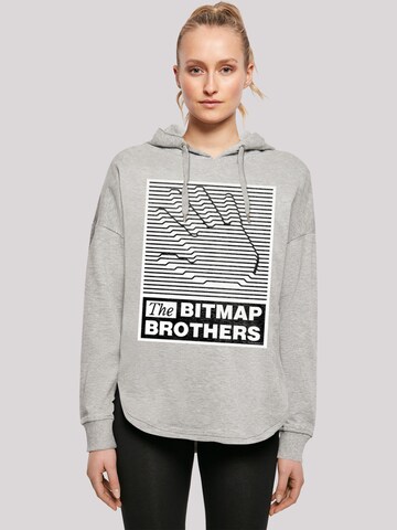F4NT4STIC Sweatshirt 'Bitmap Bros' in Grijs: voorkant