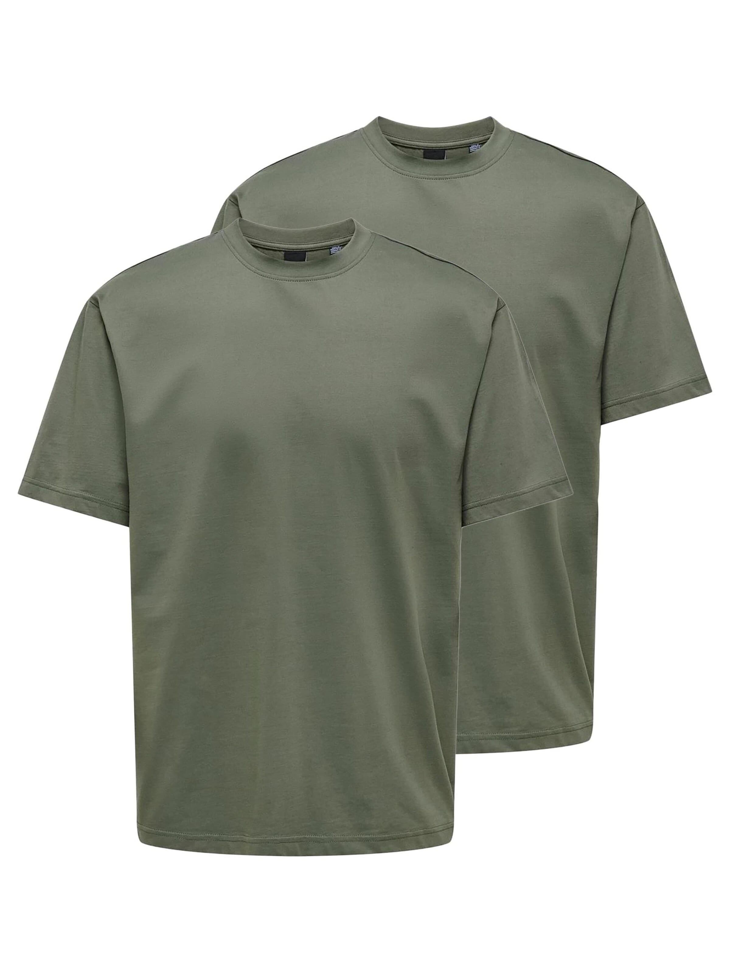 Only & Sons Shirt 'Onsfred' in Groen: voorkant