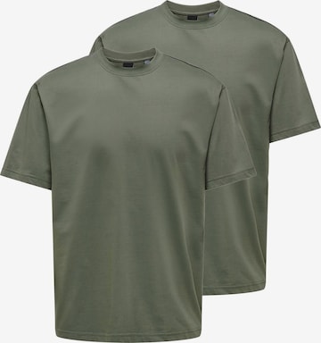 Only & Sons Shirt 'Onsfred' in Groen: voorkant