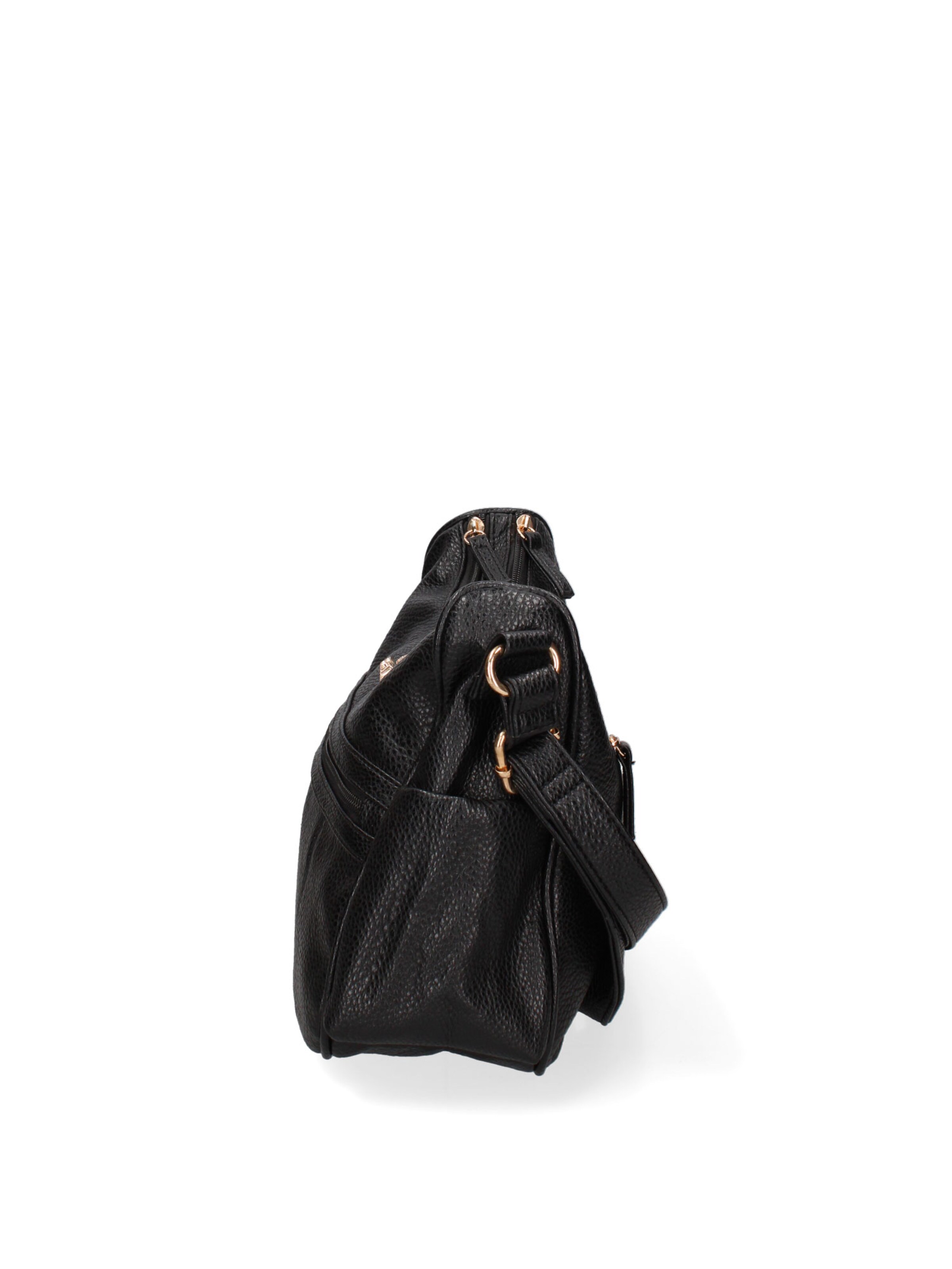 Borsa a tracolla 'Borsa a Tracolla Donna B Cavalli Ecopelle Zip Tasche Multiple 28x24cm' di B. Cavalli in nero