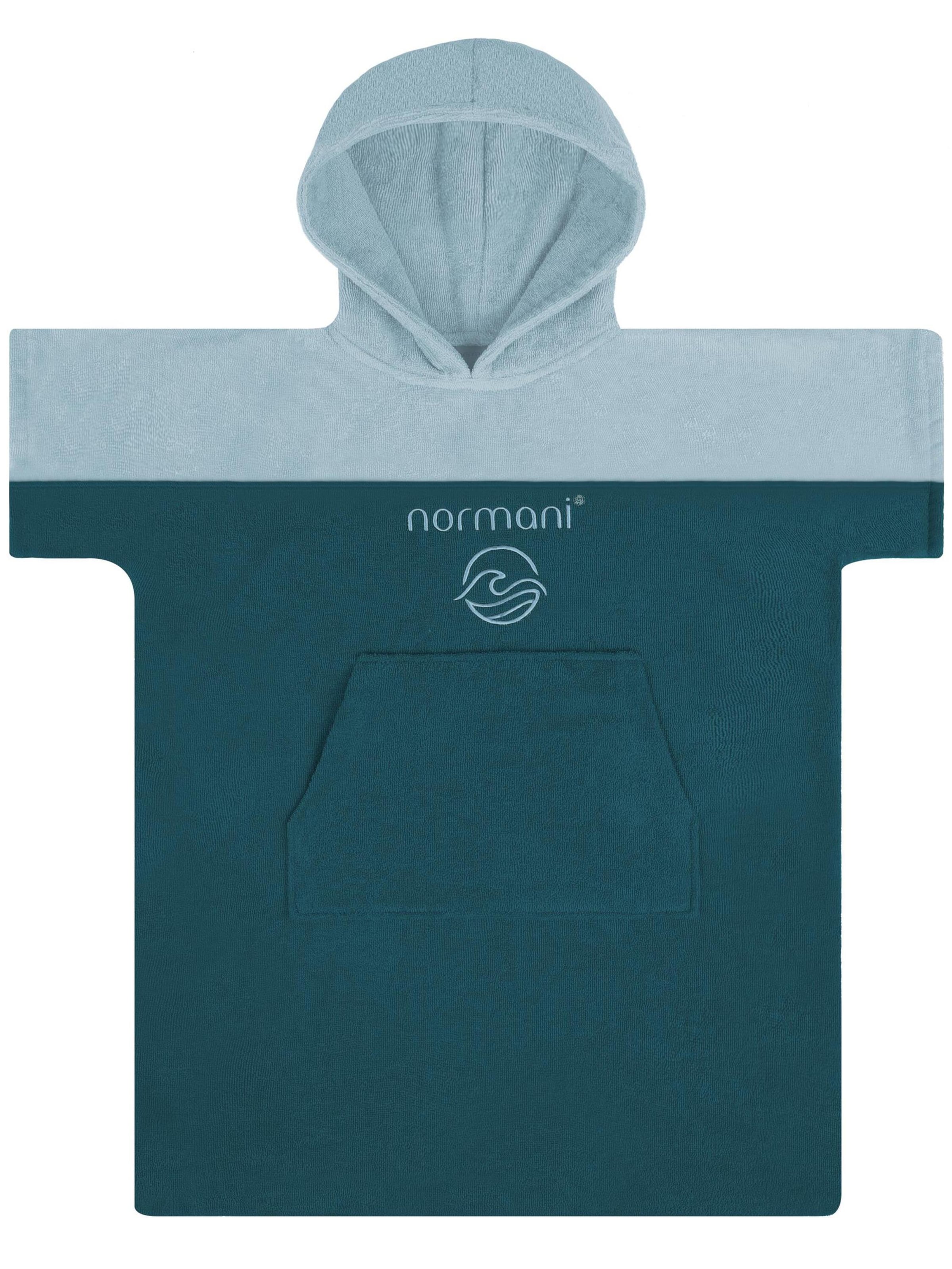 normani Bademantel 'Puwai' in Blau: Vorderseite