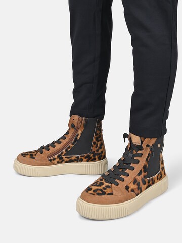 Crickit Sneakers hoog 'Sonia' in Bruin: voorkant