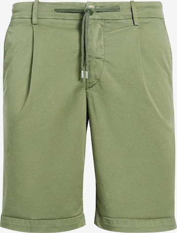 Boggi Milano Pleat-Front Pants in Green: front