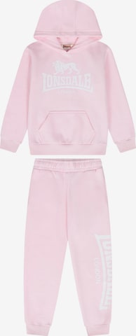 LONSDALE Sweat suit ' TILNEY' in Pink: front