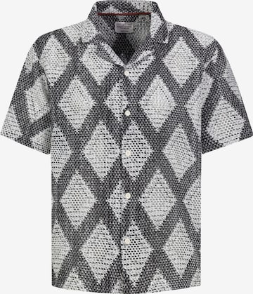 Eight2Nine Button Up Shirt in Black: front