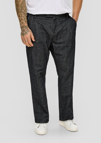 s.Oliver Tapered Bundfaltenhose 'Detroit' in Grau: predná strana