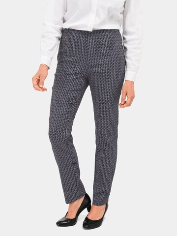 Coupe slim Pantalon 'Louisa' Goldner en gris : devant