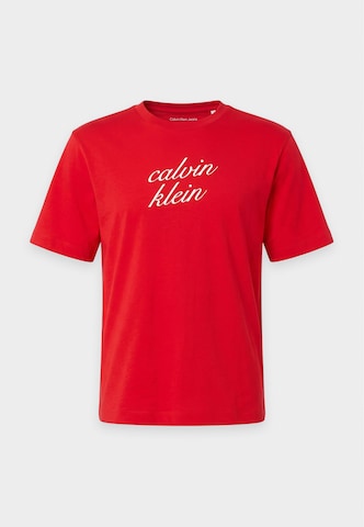 Calvin Klein Jeans Тениска в червено: отпред