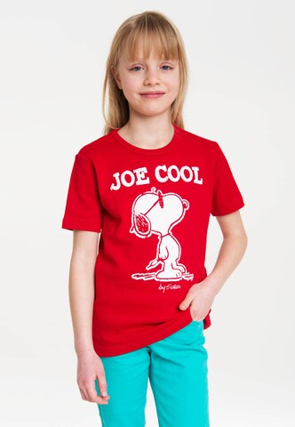 LOGOSHIRT Shirt 'Snoopy - Peanuts' in Rood: voorkant