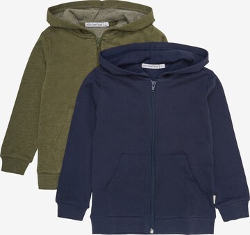 MINYMO Zip-Up Hoodie in Green: front