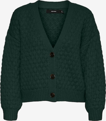 Vero Moda Curve Gebreid vest 'Winnie' in Groen: voorkant