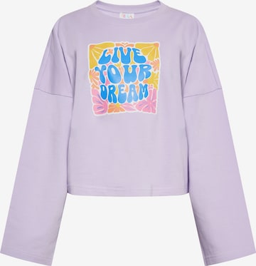 Sweat-shirt IZIA en violet : devant