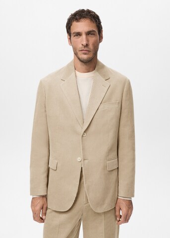 MANGO MAN Slim fit Business Blazer 'Portici' in Beige: front