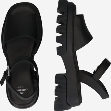 Copenhagen Strap Sandals in Black