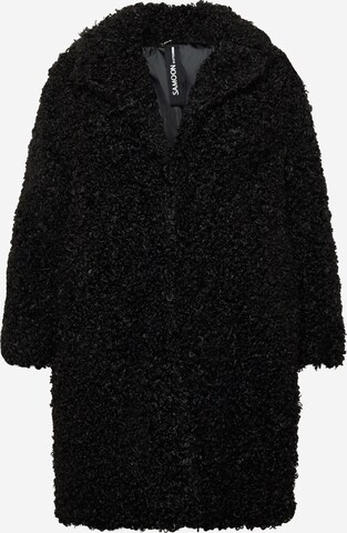 SAMOON Χειμερινό παλτό σε μαύρο: μπροστά