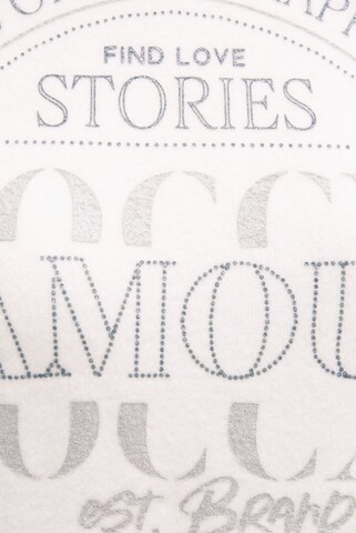 Soccx Hoodie aus Flauschstrick mit Glitzer-Print in Weiß