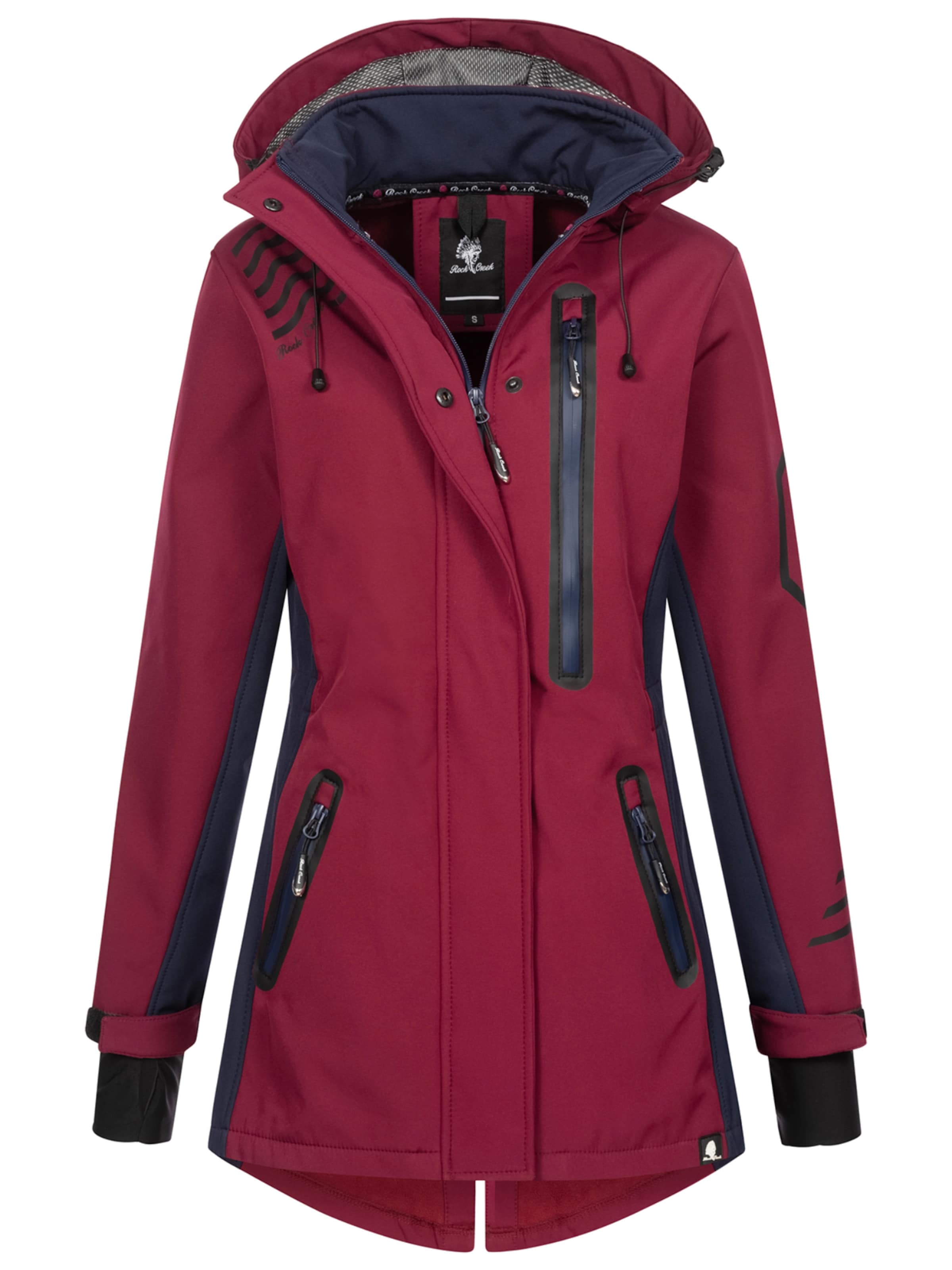 Rock Creek Outdoorjacke in Rot: Vorderseite
