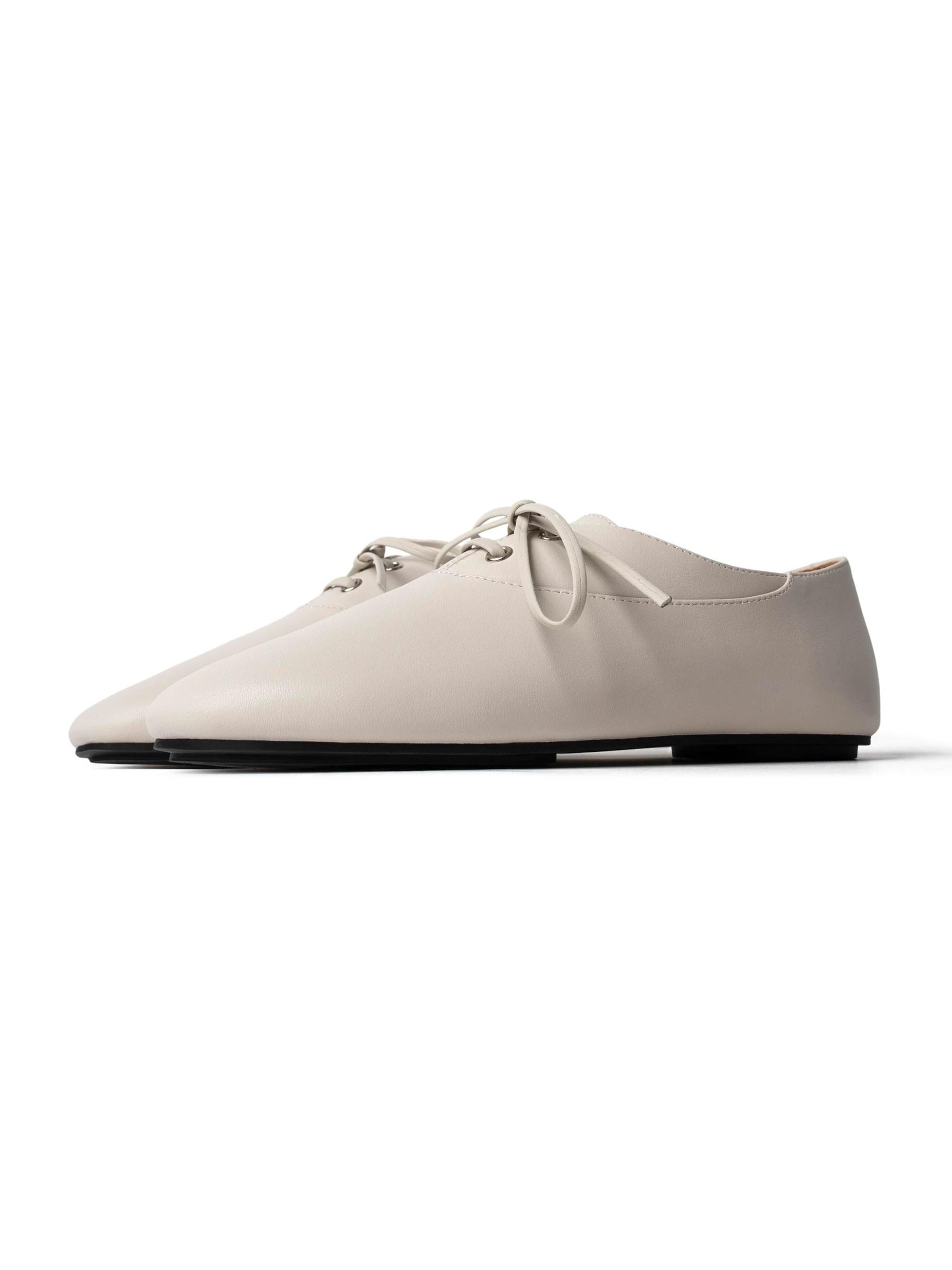 L37 HANDMADE SHOES Veterschoen 'A SLOW DANCE AWAY' in Wit