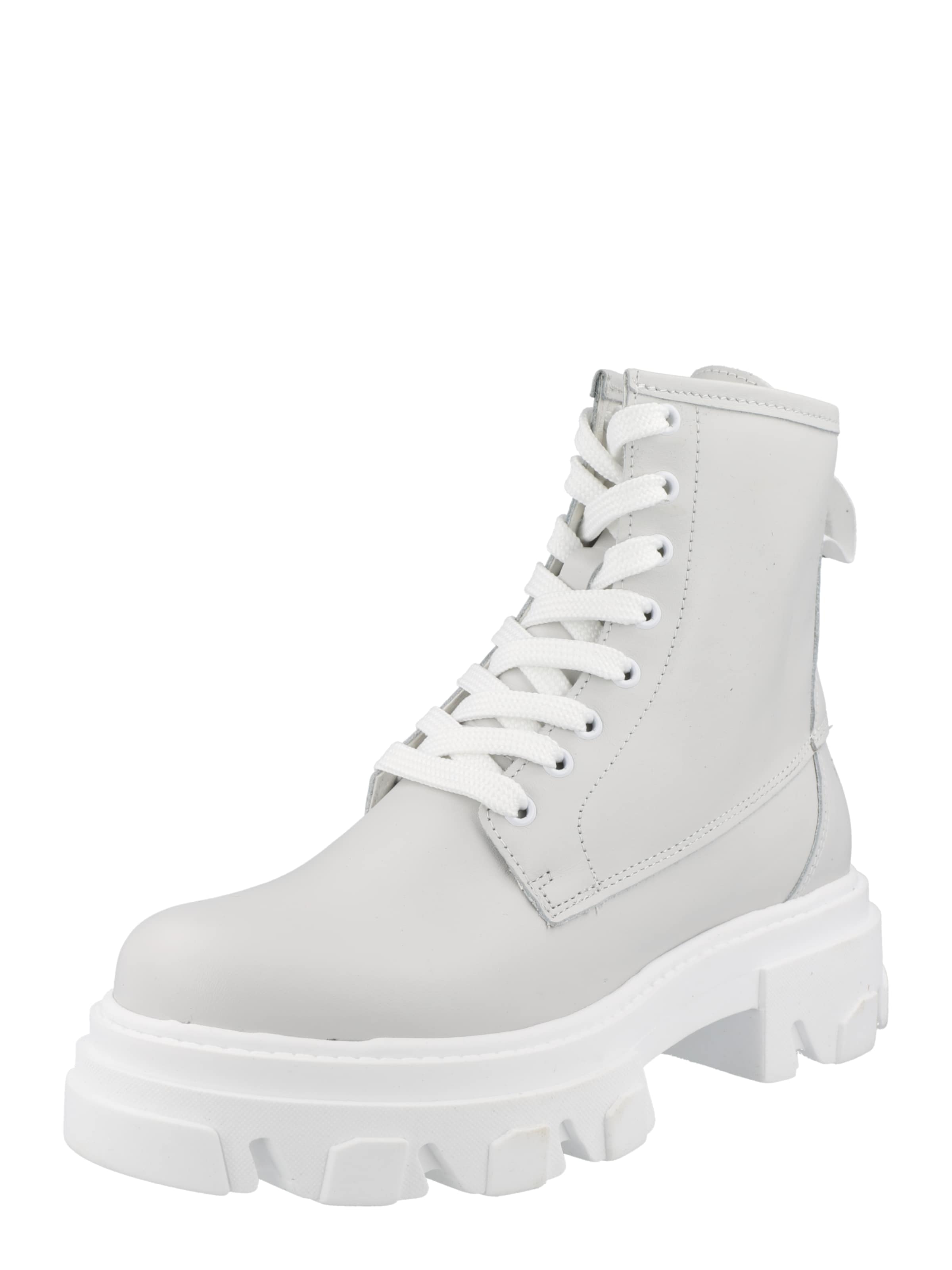 The Original 1936 Copenhagen Lace-Up Ankle Boots 'The Nina' in White: front