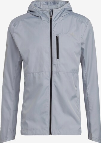 ADIDAS SPORTSWEAR Athletic Jacket 'Own the Run' in Grey: front