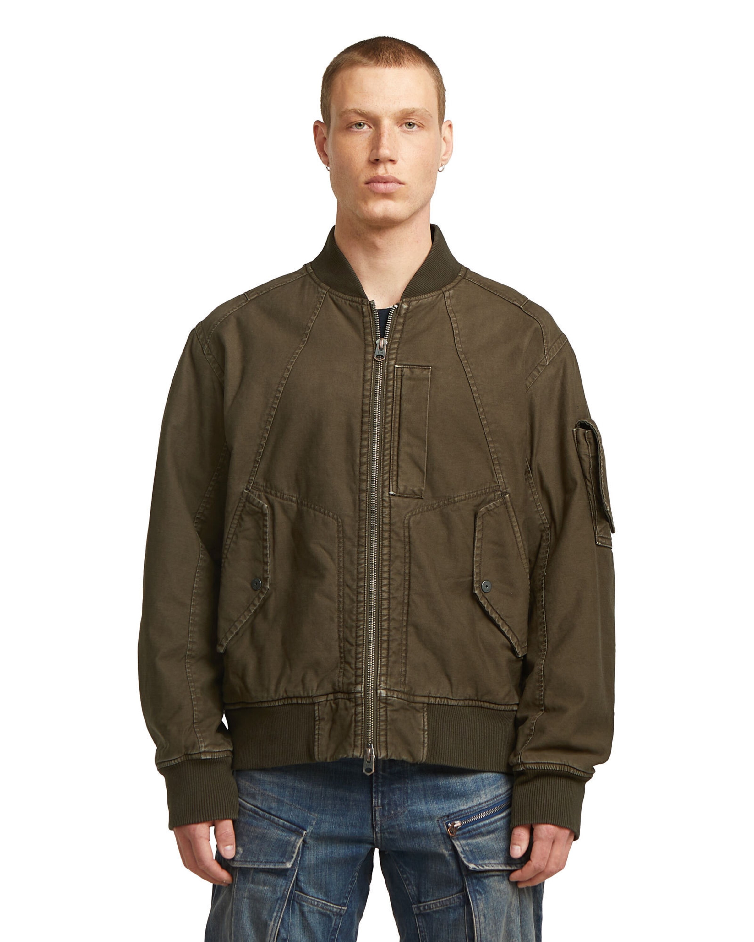 G-STAR Tussenjas 'GA-1 Washed' in Groen: voorkant