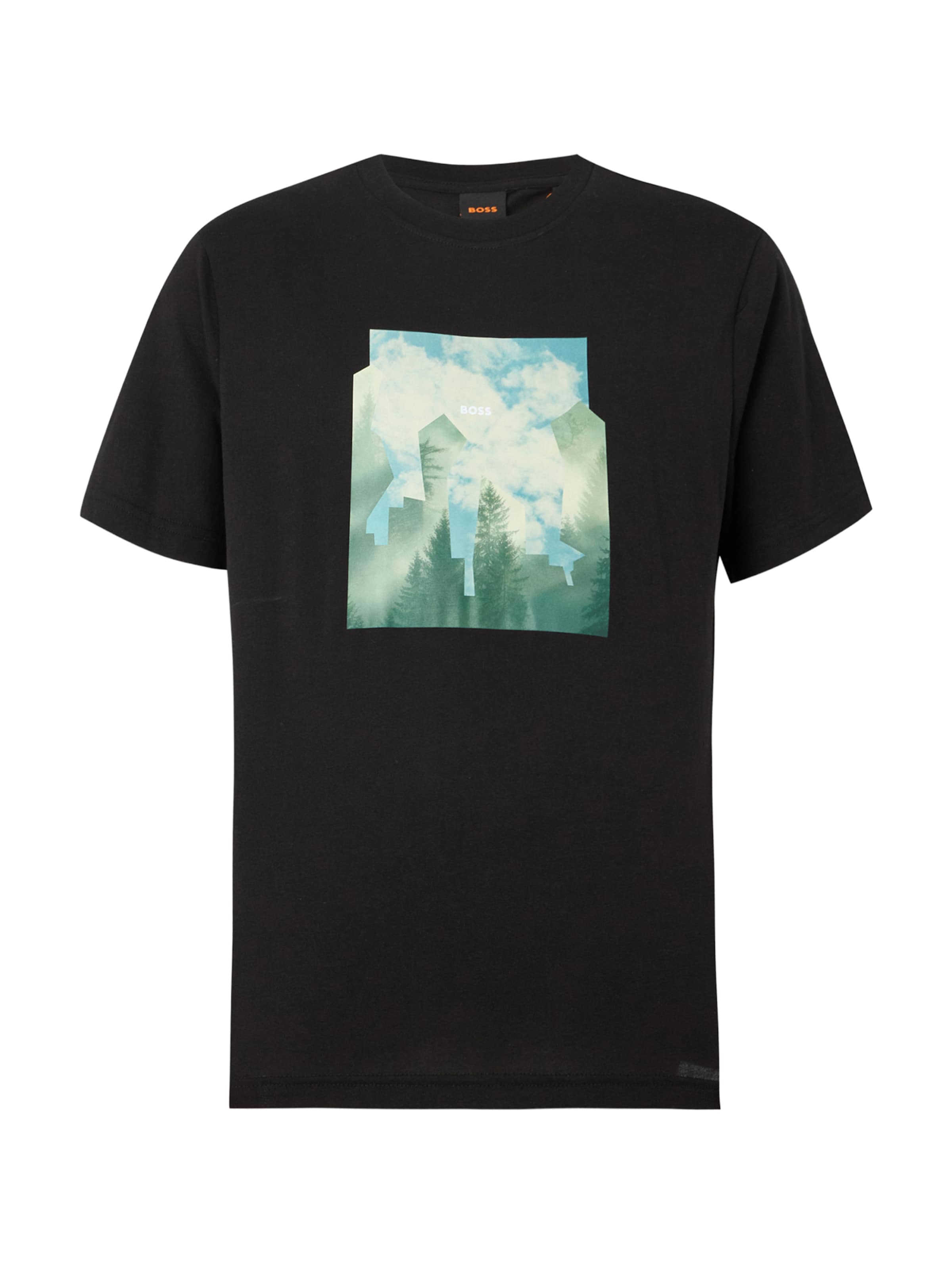 BOSS Koszulka 'Cover' w kolorze czarny: przód