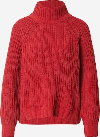 raudona monari Megztinis: priekis