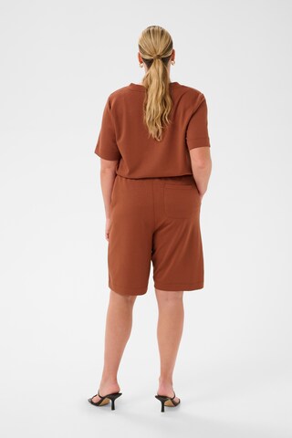 KAFFE CURVE - Loosefit Pantalón 'Annia' en marrón