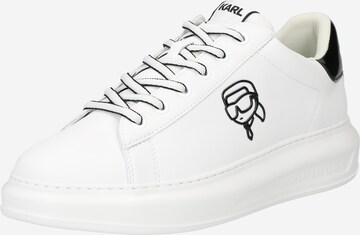 Karl Lagerfeld Låg sneaker i vit: framsida