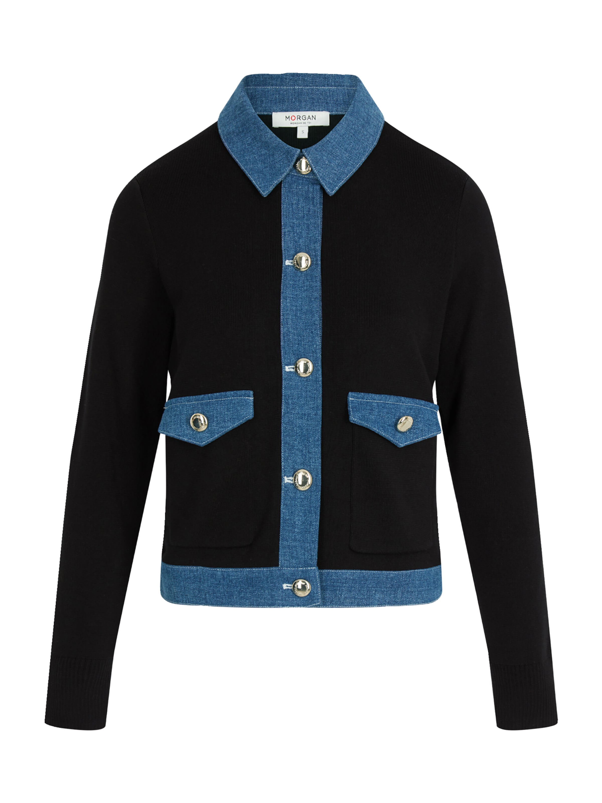 Morgan Вязаная кофта в Черный: спереди