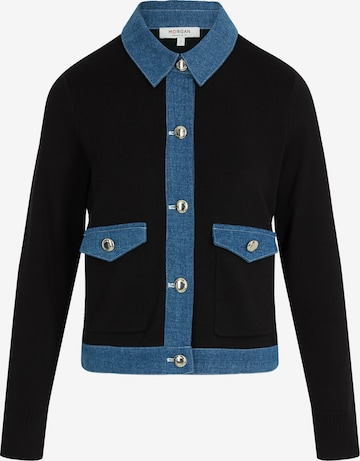 Morgan Gebreid vest in Zwart: voorkant