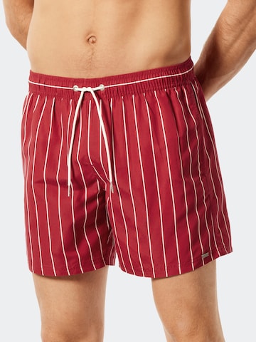 SCHIESSER Badeshorts 'Mesh Summer' in Rot