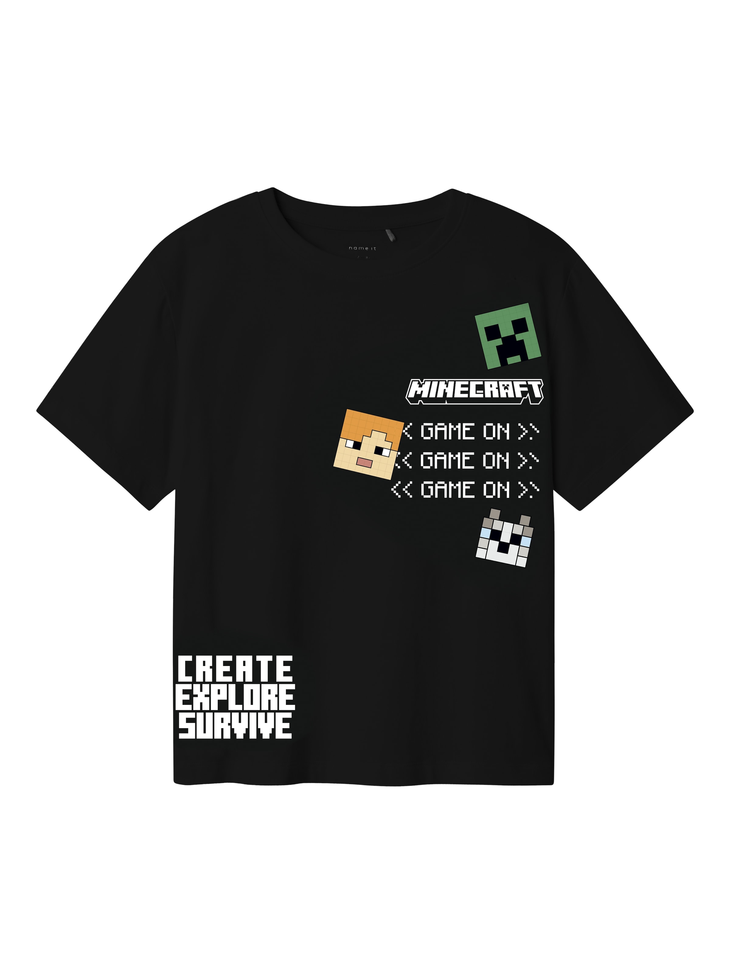 T-Shirt 'Jafar Minecraft' NAME IT en noir : devant