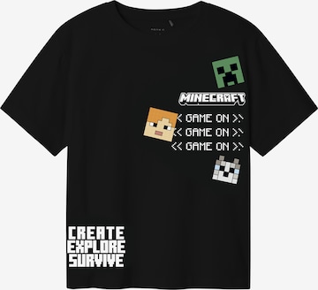 Maglietta 'Jafar Minecraft' di NAME IT in nero: frontale