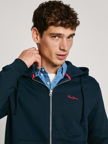 Pepe Jeans Sweatjacke ' NEW JOE ' in Blau