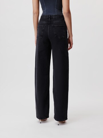 Wide Leg Jean 'Cleo' LeGer by Lena Gercke en noir