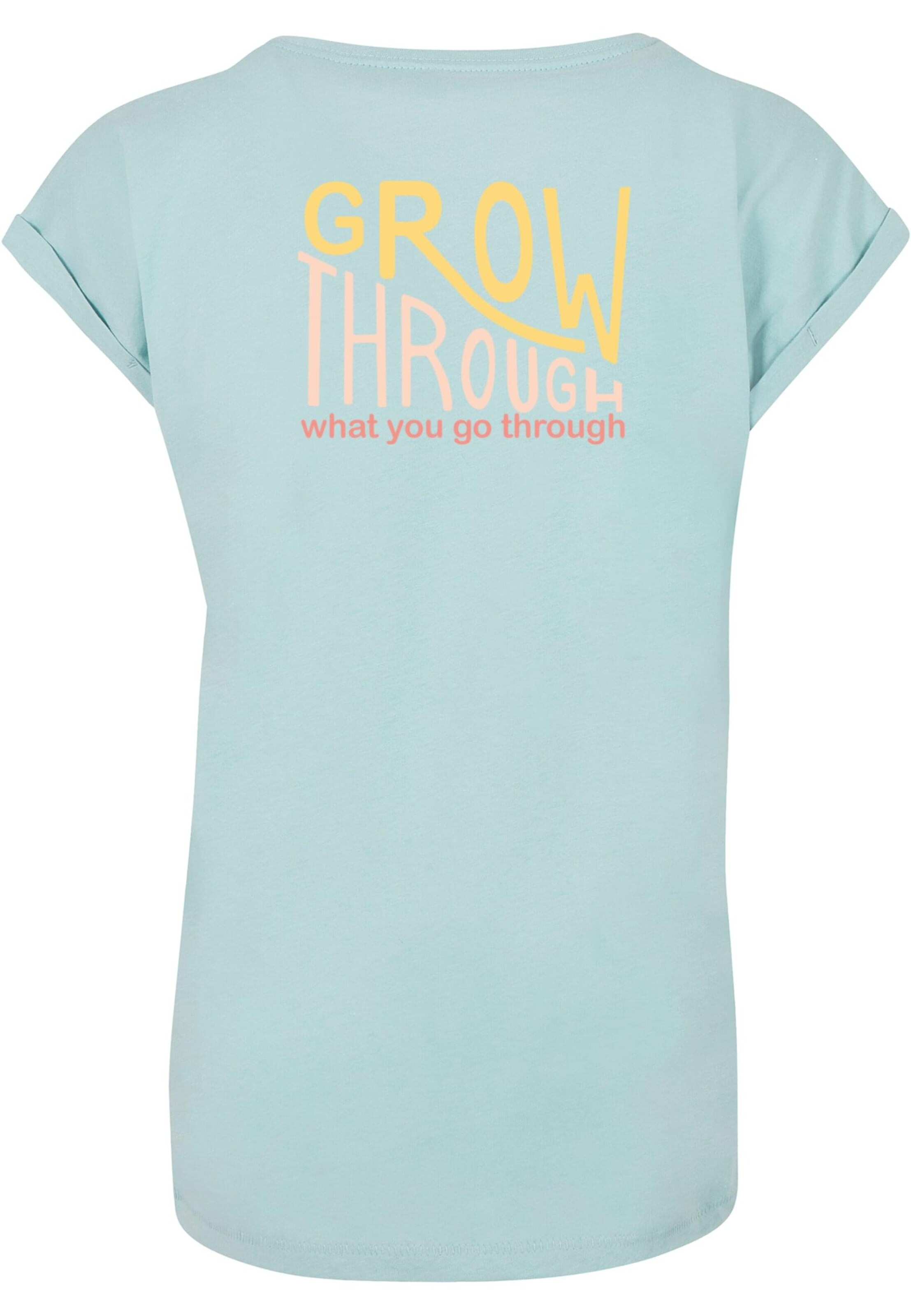 Merchcode T-Shirt 'Spring - Grow through' in Blau