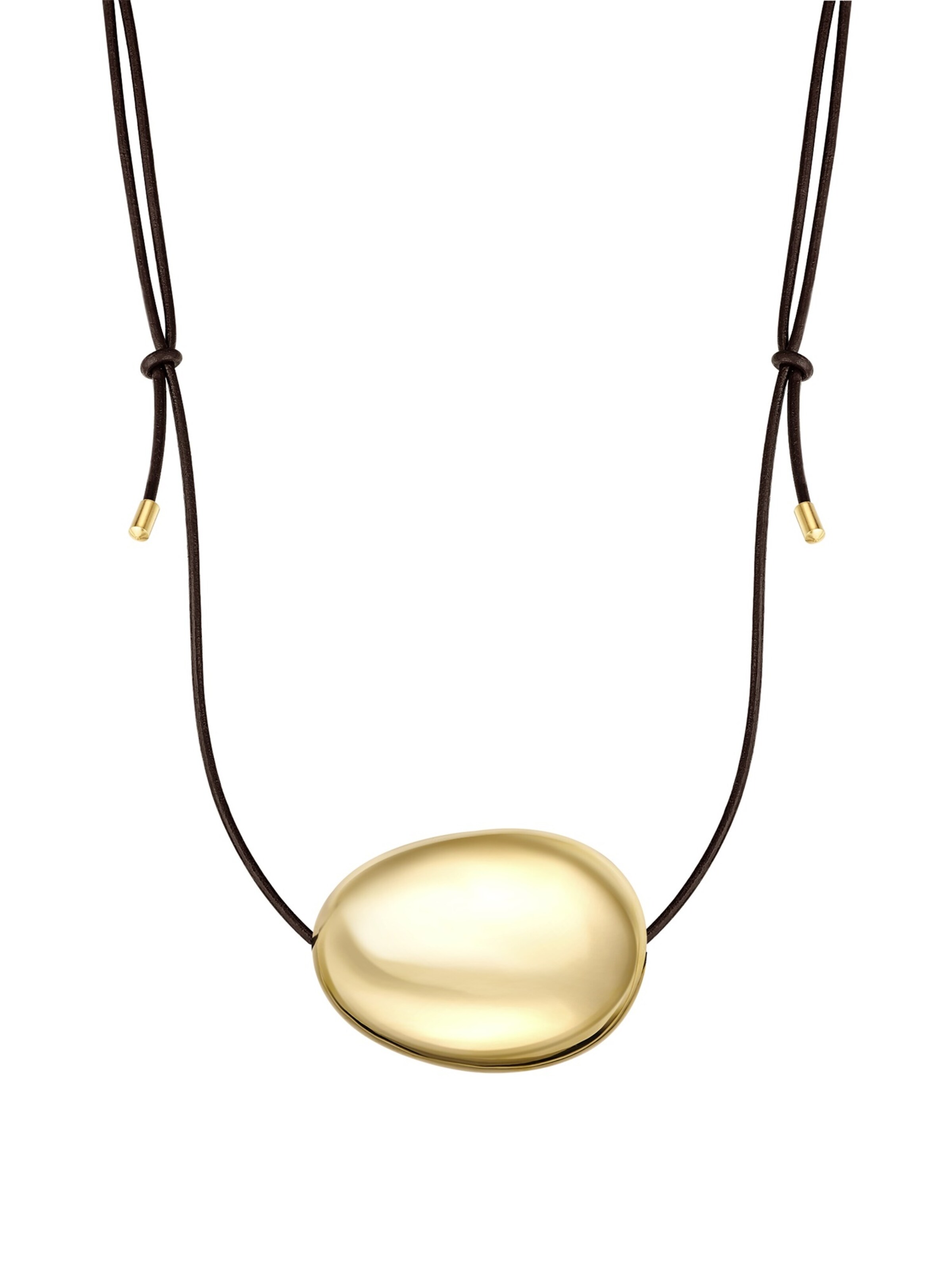 Collana di Yokoamii in marrone: frontale