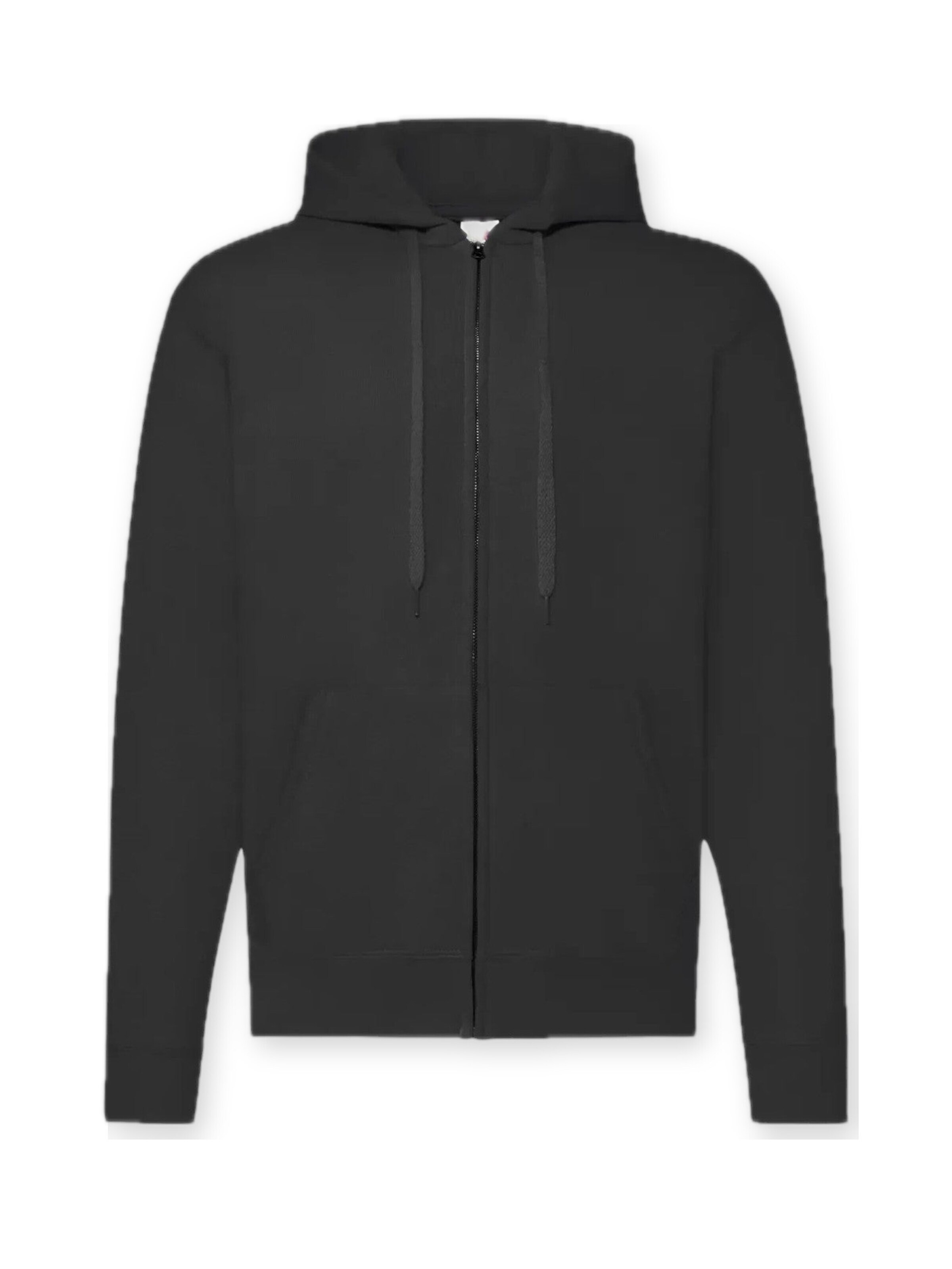 Giacca di felpa 'Zip Hoodie' di FRUIT OF THE LOOM in nero: frontale