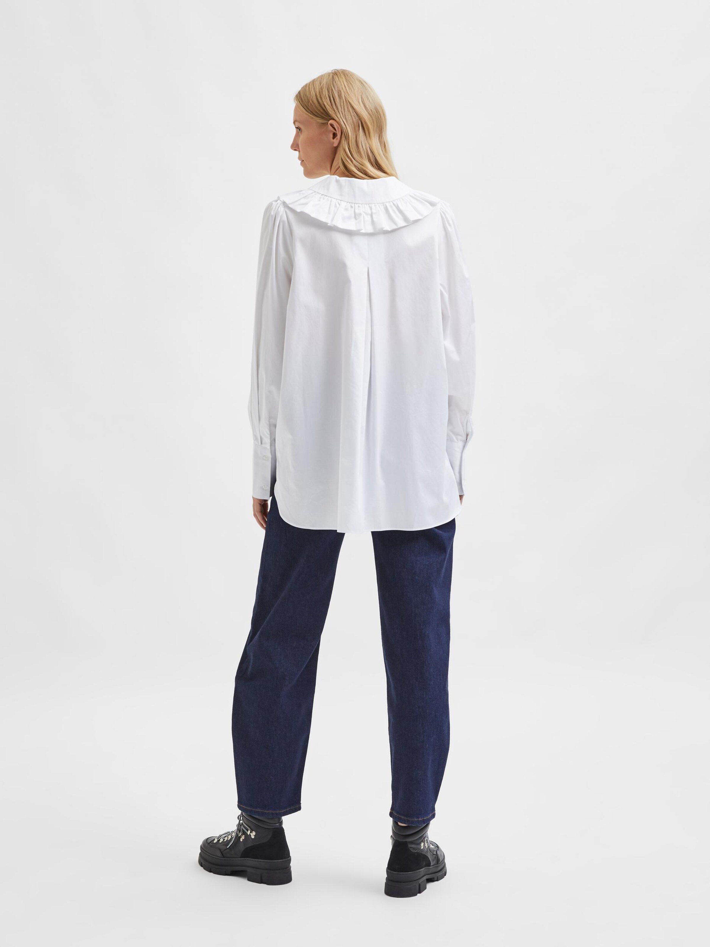 Frauen Große Größen SELECTED FEMME Bluse 'Woodie' in Weiß - HI01633 Frauen Große Größen SELECTED FEMME Bluse 'Woodie' in Weiß - HI01633