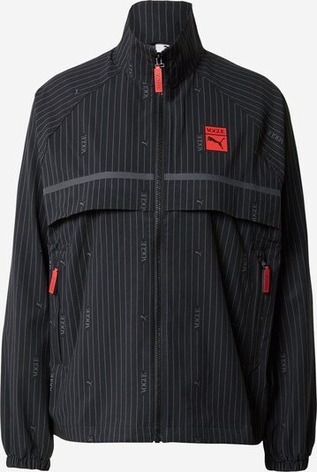 PUMA Prechodná bunda - sivá / červená / čierna, Produkt