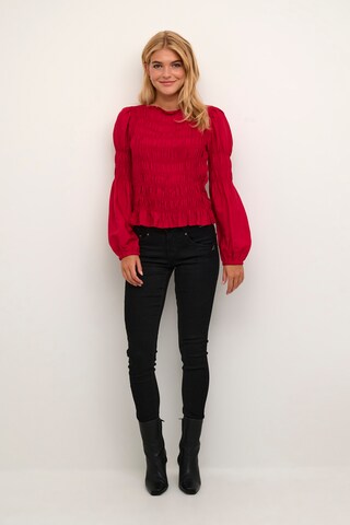 Cream Blouse 'Henva ' in Rood