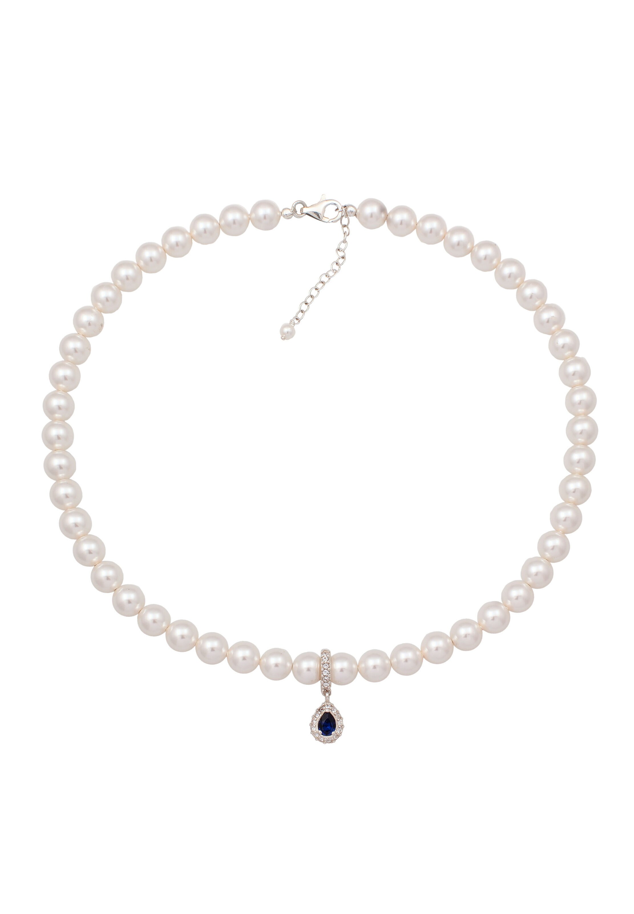 ELLI Necklace in Sapphire / Silver / Transparent / Pearl white, Item view