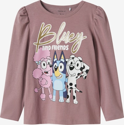 Marškinėliai 'NMFAria Bluey' iš NAME IT, spalva – tamsiai mėlyna / Auksas / rausvai violetinė spalva / rožių spalva, Prekių apžvalga