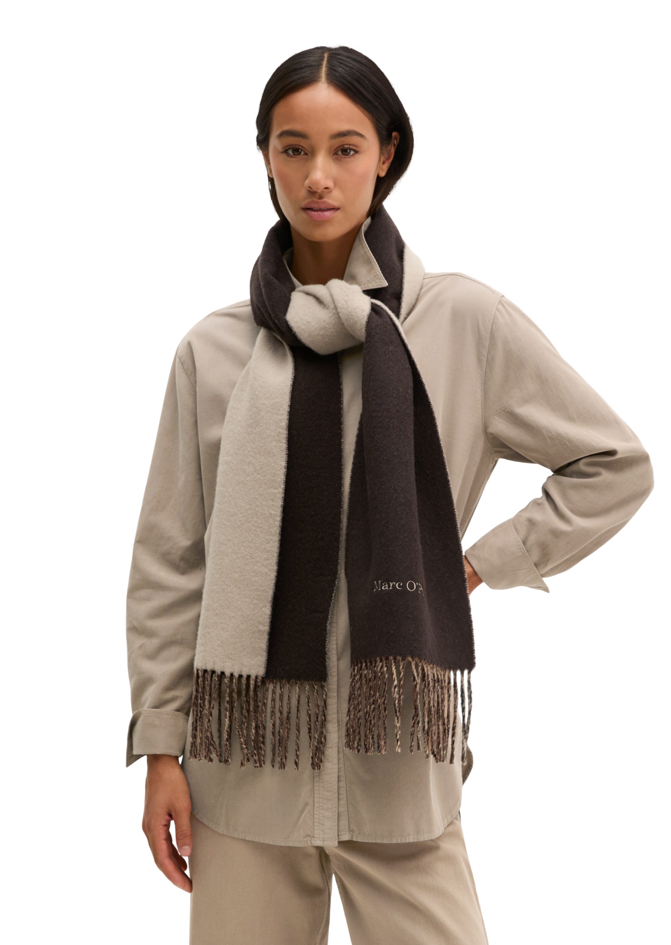 Marc O'Polo Scarf in Brown: front