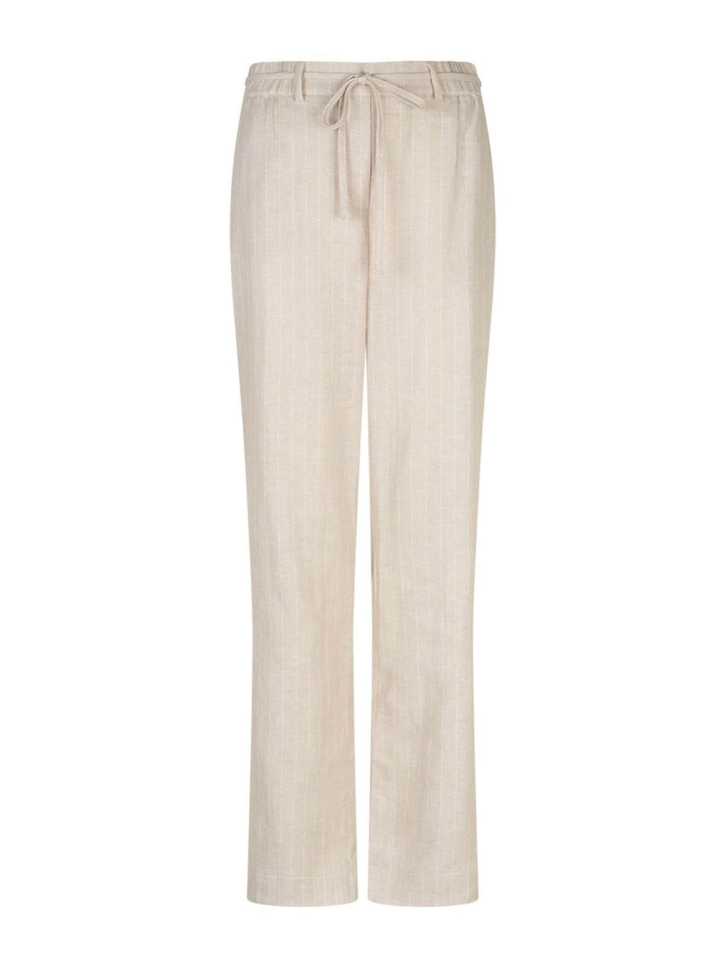 Red Button Regular Pants 'Red Button Claudette pinstrip' in Beige: front